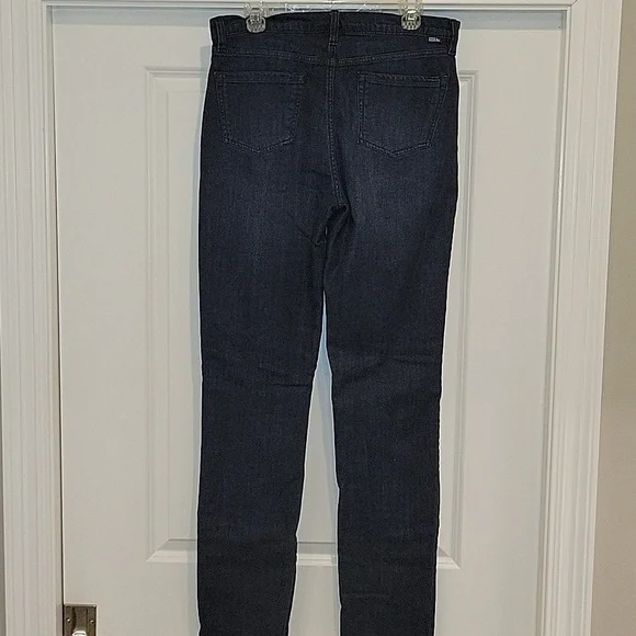 Eddie Bauer Women's Dark Blue Flannel Lined Jeans - Picture 3 of 7